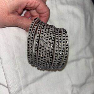 Silver Swarovski Wrap Cuff Bracelet